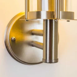 Applique Exterieure Forli Acier Inoxydable, Transparent, 1 Lumiere