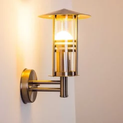 Applique Exterieure Forli Acier Inoxydable, Transparent, 1 Lumiere