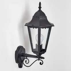 Applique Exterieure Hongkong Noir, 1 Lumiere