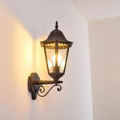 Applique Exterieure Hongkong Noir, 1 Lumiere