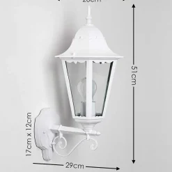Applique Exterieure Hongkong Blanc, 1 Lumiere