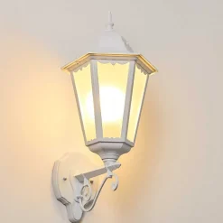 Applique Exterieure Hongkong Blanc, 1 Lumiere