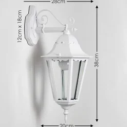 Applique Exterieure Hongkong Blanc, 1 Lumiere