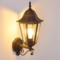 Applique Exterieure Hongkong Brun Dore, 1 Lumiere