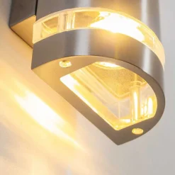 Applique Exterieure Maturin Acier Inoxydable, 2 Lumieres