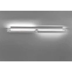 Applique Murale / Plafonnier Paul Neuhaus Q-Matteo Led Aluminium, 2 Lumieres, Telecommandes