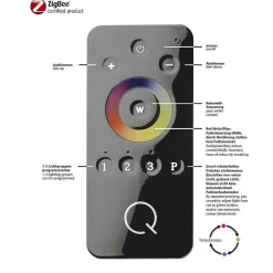 Applique Murale / Plafonnier Paul Neuhaus Q-Erik Led Blanc, 1 Lumiere, Detecteur De Mouvement, Telecommandes, Changeur De Couleurs