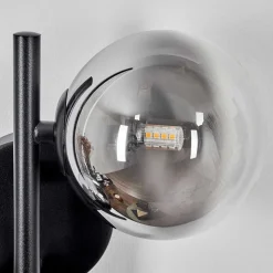 Applique Murale - Verre 10 Cm, 12 Cm Chehalis Noir, 2 Lumieres