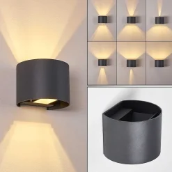 Applique Murale Badajoz Led Anthracite, 1 Lumiere