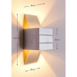 Applique Murale Baltimore Aluminium, 1 Lumiere