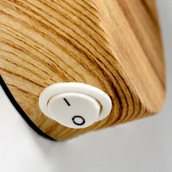 Applique Murale Banjul Bois Clair, Blanc, 1 Lumiere