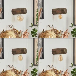 Applique Murale Canedo Bois Fonce, 1 Lumiere