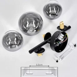 Applique Murale Chehalis Noir, 3 Lumieres