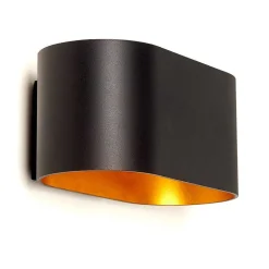 Applique Murale Dapp Noir Dore, 1 Lumiere