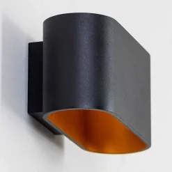 Applique Murale Dapp Or, Noir, 1 Lumiere