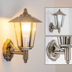 Applique Murale D'Exterieur Moskau Acier Inoxydable, 1 Lumiere