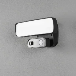 Applique Murale D'Exterieur Konstsmide Camera-Smart-Light Led Noir, 1 Lumiere, Detecteur De Mouvement