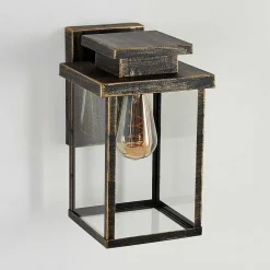 Applique Murale D'Exterieur Tieva Brun, Or, 1 Lumiere