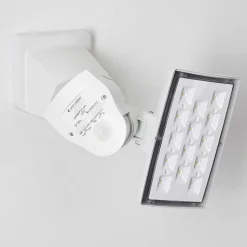 Applique Murale D'Exterieur Loit Led Blanc, 1 Lumiere, Detecteur De Mouvement