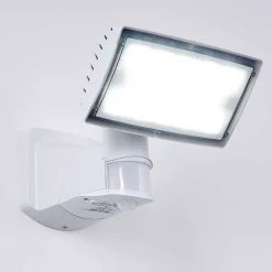 Applique Murale D'Exterieur Loit Led Blanc, 1 Lumiere, Detecteur De Mouvement