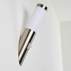 Applique Murale D'Exterieur Norburg Acier Inoxydable, 1 Lumiere, Detecteur De Mouvement