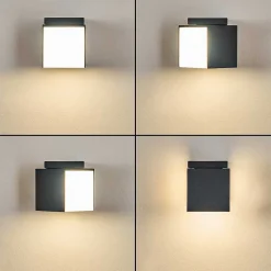 Applique Murale D'Exterieur Swanek Led Anthracite, 1 Lumiere