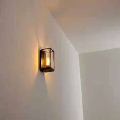 Applique Murale D'Exterieur Palanga Noir, 1 Lumiere