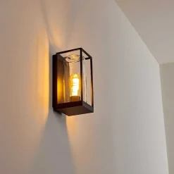 Applique Murale D'Exterieur Palanga Noir, 1 Lumiere