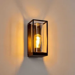 Applique Murale D'Exterieur Palanga Noir, 1 Lumiere