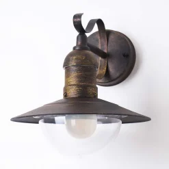 Applique Murale D\\'Exterieur Broni Rouille, 1 Lumiere