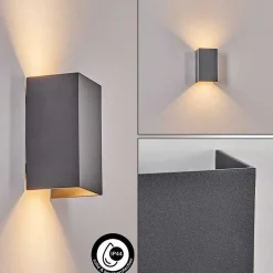 Applique Murale D'Exterieur Tamarin Led Anthracite, 1 Lumiere