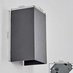 Applique Murale D'Exterieur Tamarin Led Anthracite, 1 Lumiere