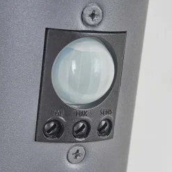 Applique Murale D'Exterieur Caserta Anthracite, 1 Lumiere, Detecteur De Mouvement