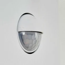 Applique Murale D'Exterieur Fulham Blanc, 1 Lumiere, Detecteur De Mouvement