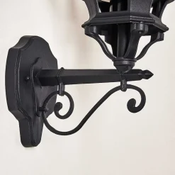 Applique Murale D'Exterieur Lentua Noir, 1 Lumiere