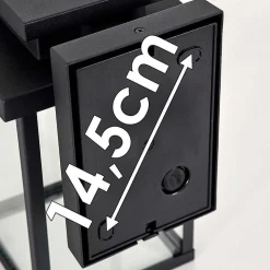 Applique Murale D'Exterieur Tieva Noir, 1 Lumiere