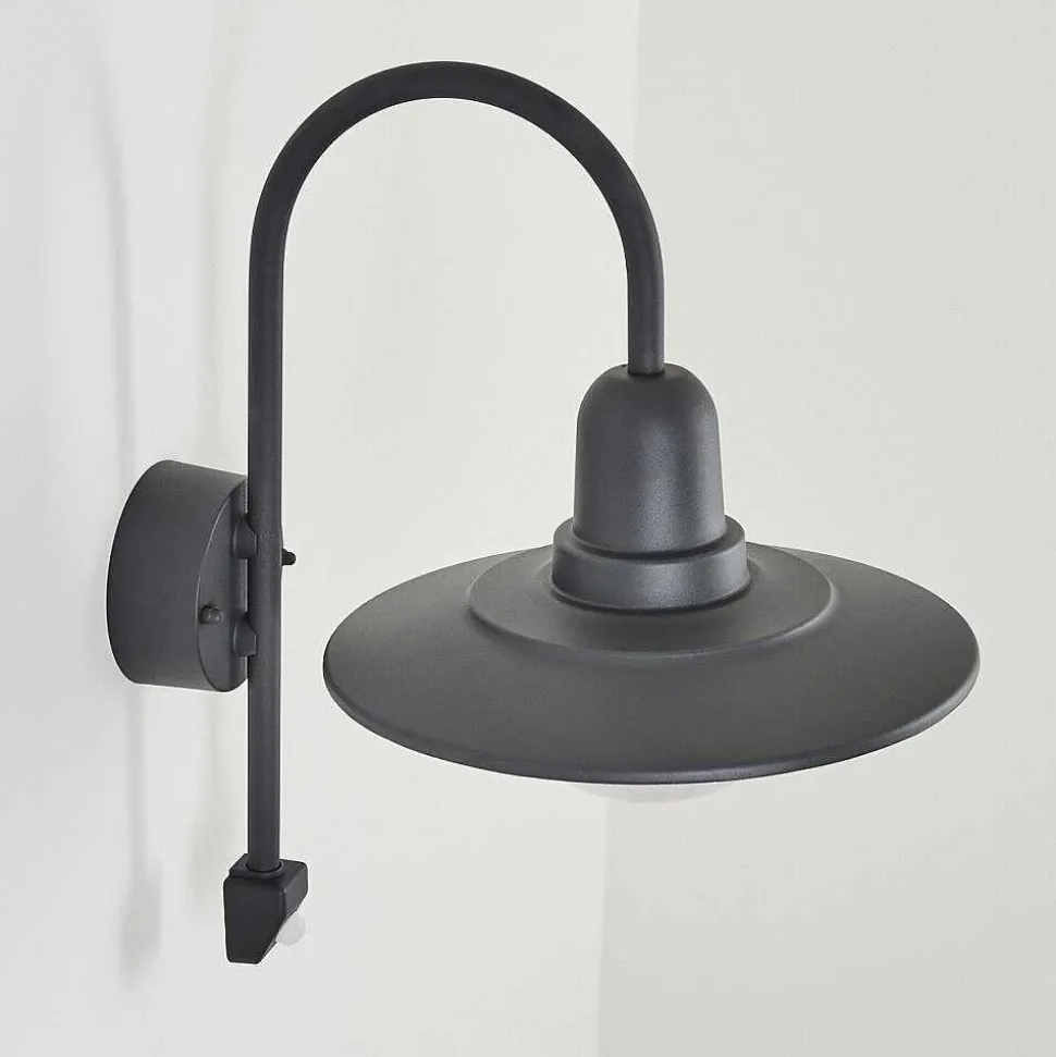 Applique Murale D'Exterieur Pohei Anthracite, 1 Lumiere, Detecteur De Mouvement