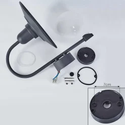 Applique Murale D'Exterieur Pohei Anthracite, 1 Lumiere, Detecteur De Mouvement