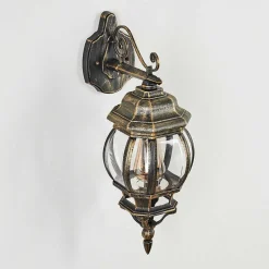 Applique Murale D'Exterieur Lentua Brun, Or, 1 Lumiere