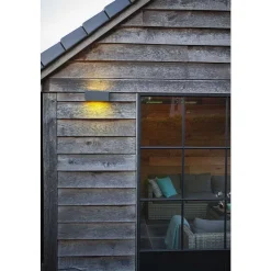 Applique Murale D'Exterieur Lutec Gemini Led Anthracite, 2 Lumieres, Changeur De Couleurs