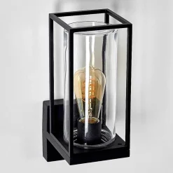 Applique Murale D'Exterieur Palanga Noir, 1 Lumiere