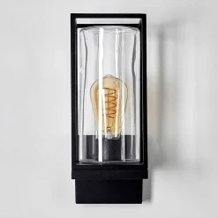 Applique Murale D'Exterieur Palanga Noir, 1 Lumiere