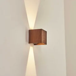 Applique Murale D'Exterieur Tamarin Led Anthracite, Brun, Couleur Bois, 1 Lumiere