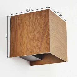 Applique Murale D'Exterieur Tamarin Led Anthracite, Brun, Couleur Bois, 1 Lumiere