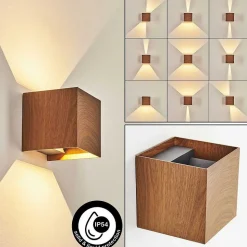 Applique Murale D'Exterieur Tamarin Led Anthracite, Brun, Couleur Bois, 1 Lumiere