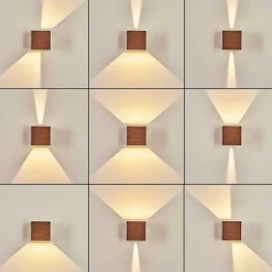 Applique Murale D'Exterieur Tamarin Led Anthracite, Brun, Couleur Bois, 1 Lumiere