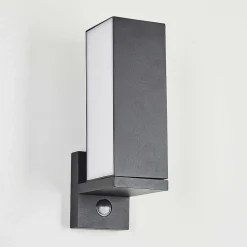 Applique Murale D'Exterieur Swanek Led Anthracite, 1 Lumiere, Detecteur De Mouvement