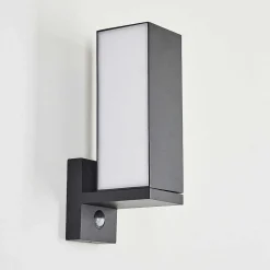Applique Murale D'Exterieur Swanek Led Anthracite, 1 Lumiere, Detecteur De Mouvement