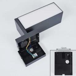 Applique Murale D'Exterieur Swanek Led Anthracite, 1 Lumiere, Detecteur De Mouvement