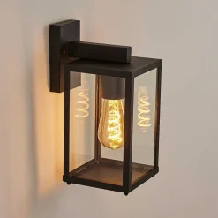 Applique Murale D'Exterieur Palanga Noir, 1 Lumiere